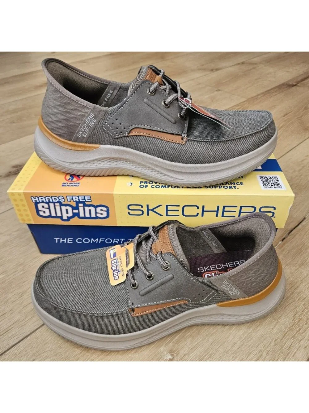Mens Skechers Slip-ins RF Hasting Niko Sneaker 205212 Brown Hands Free New